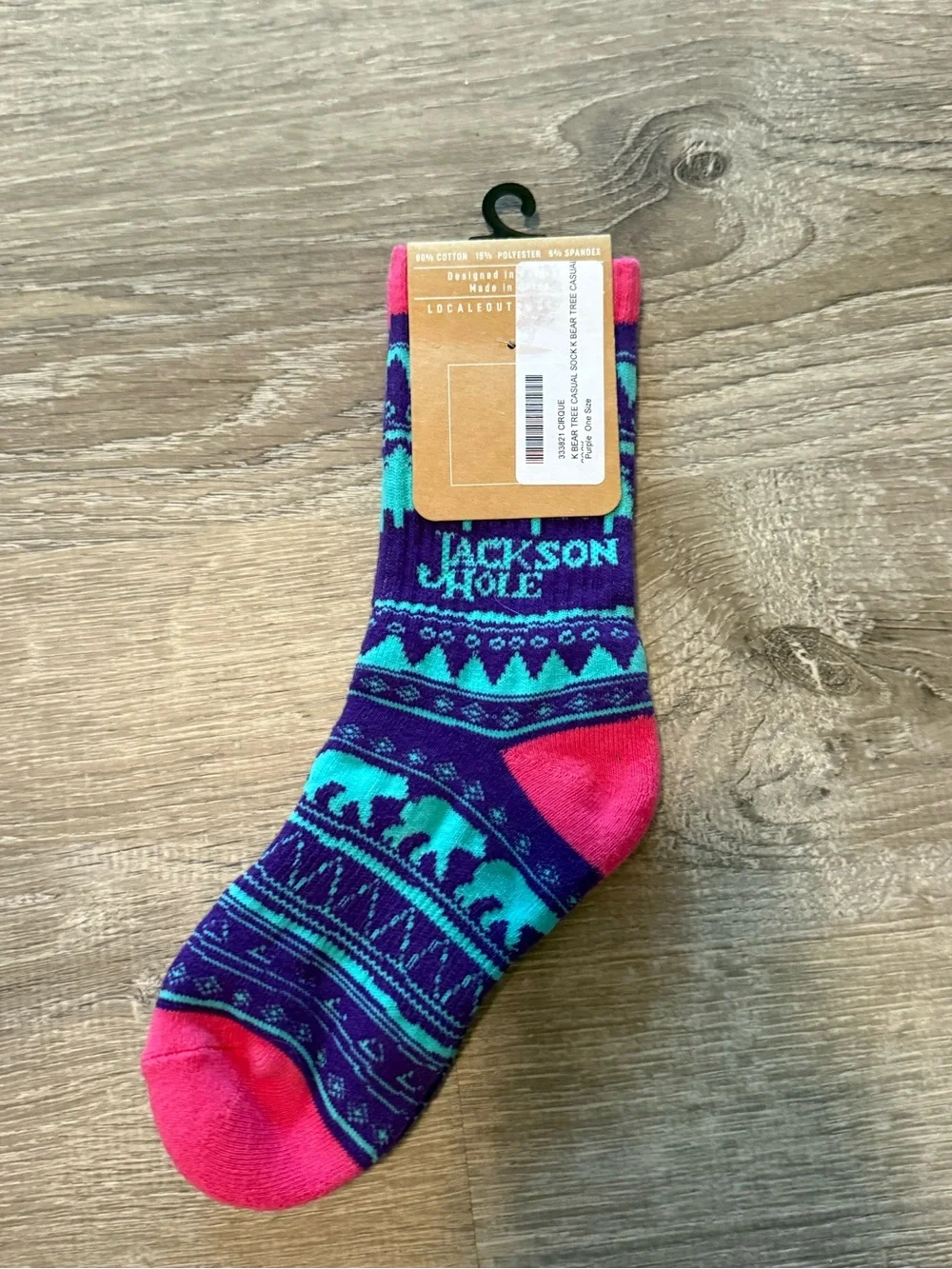 Locale Outdoor Jackson Hole Wyoming Exclusive Bear Mountain Socks